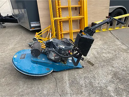 Commercial propane floor burnisher used for concrete floor polishing and burnisher repair service in Metro Atlanta