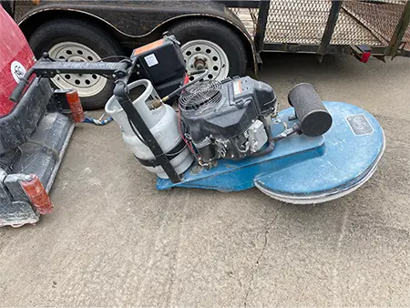 Propane-powered floor burnisher used for concrete floor polishing and burnishing service in Metro Atlanta